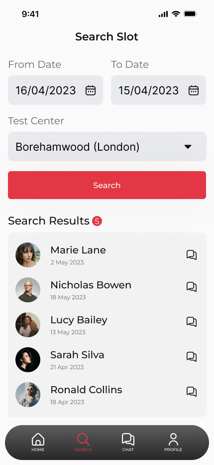 DTD Swap App - Search